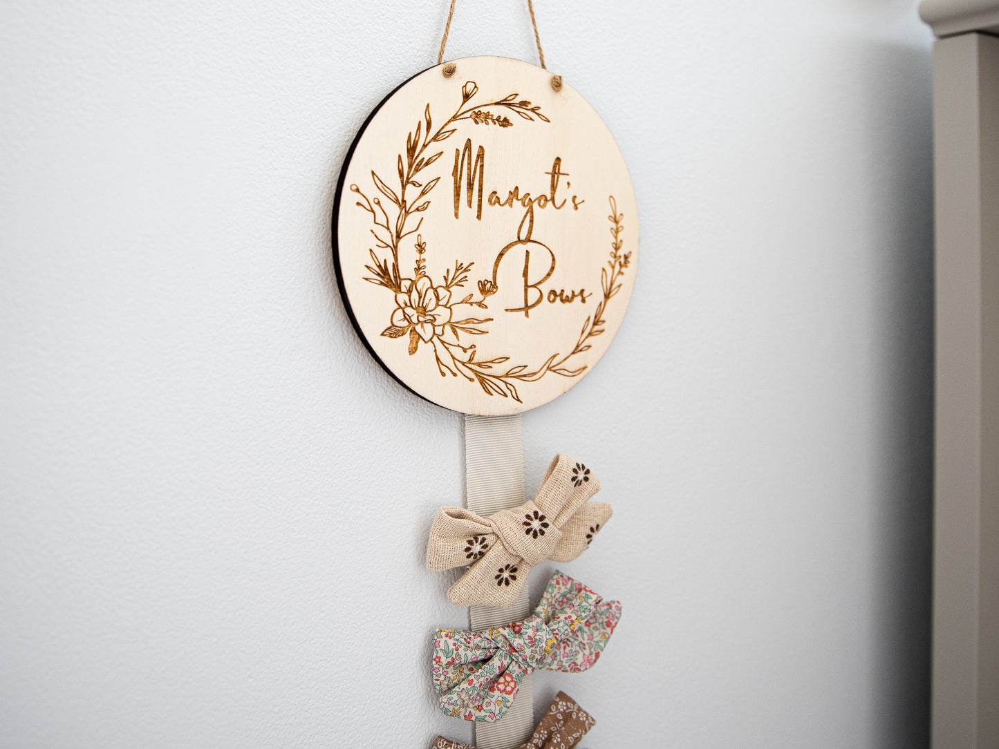 Personalised Boho Bow Holder