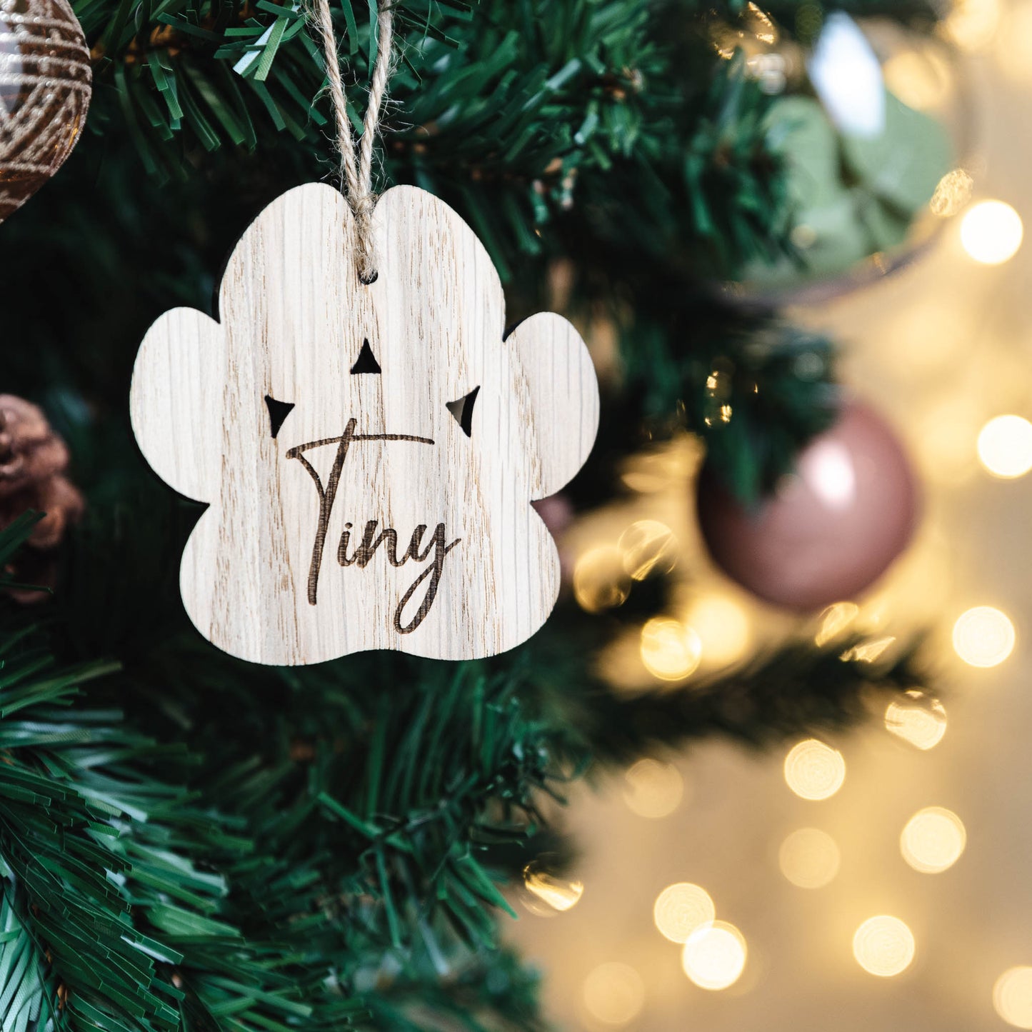 Personalised Paw Print Bauble