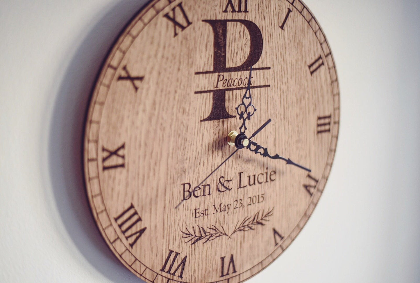Personalised Couple Anniversary Date Clock-Maison Creations