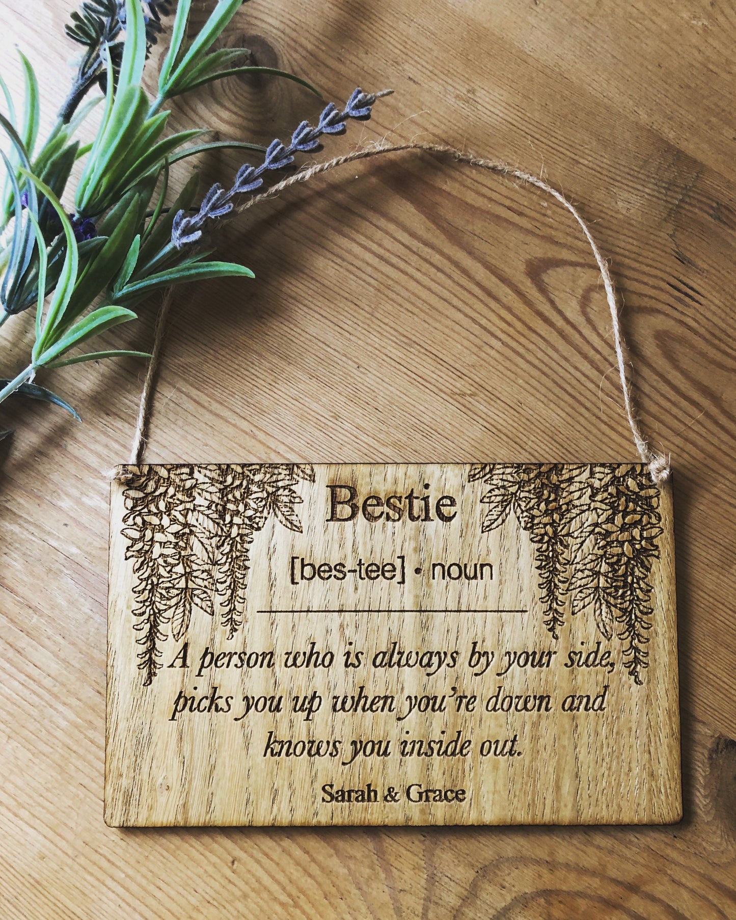 Personalised Bestie Sign