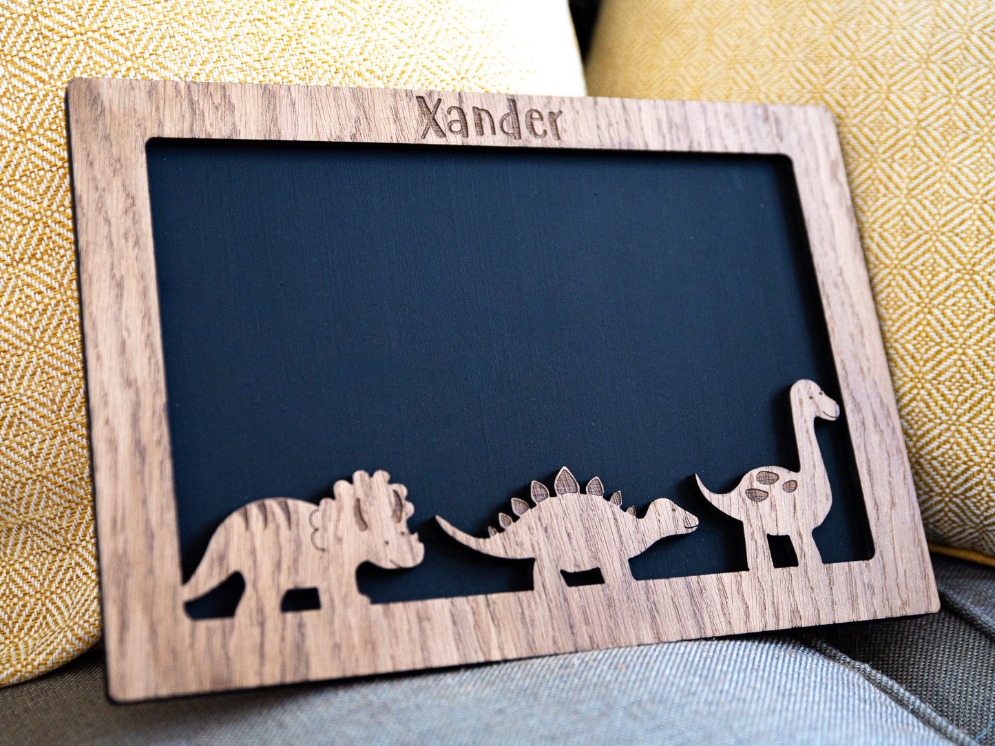 Children's Personalised Chalkboard | Dinosaur Themed Gift | Learn To Write | Learn To Draw | Gift For | Chalkboard | Gift For Boy Or Girl
