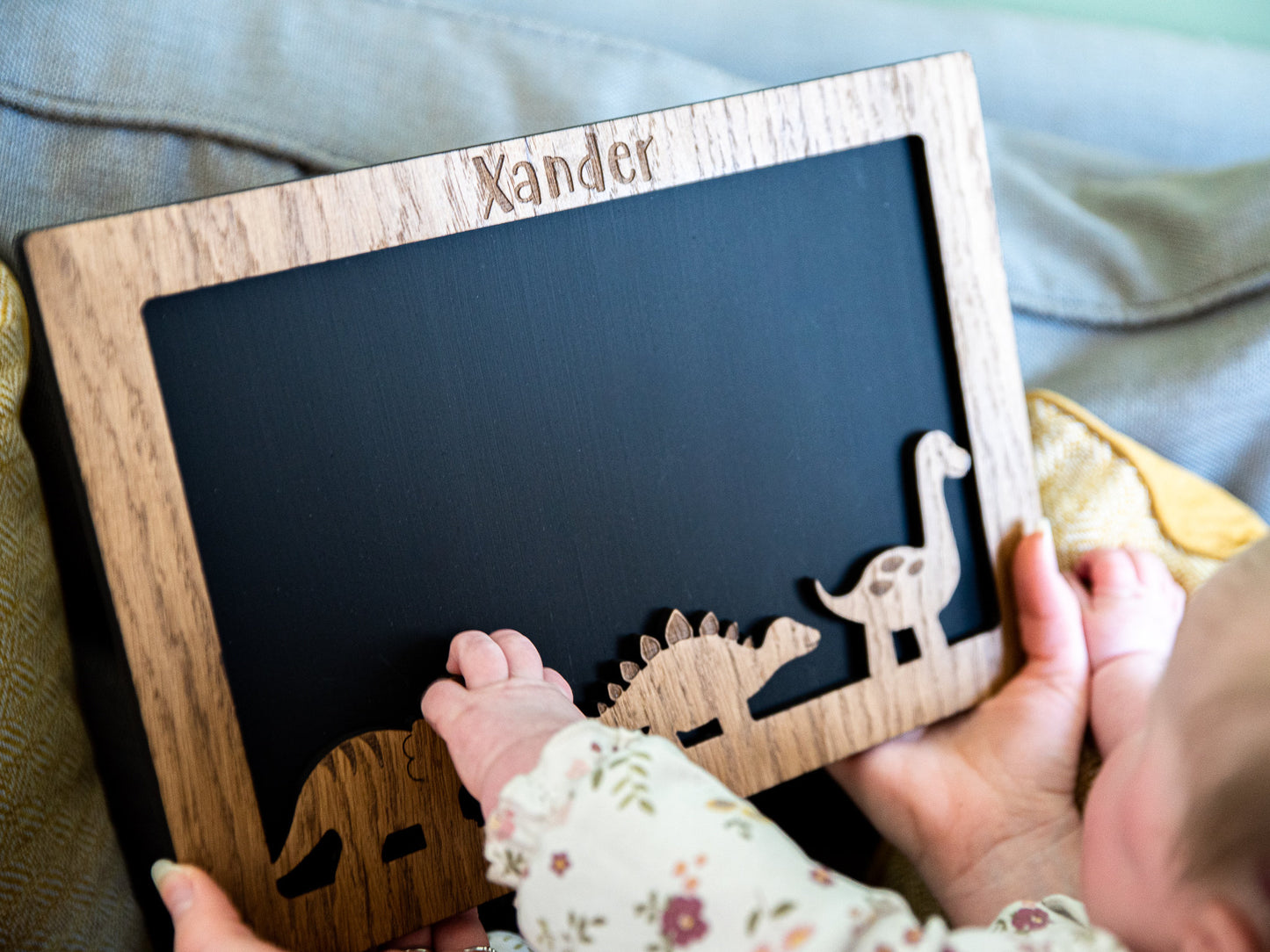 Children's Personalised Chalkboard | Dinosaur Themed Gift | Learn To Write | Learn To Draw | Gift For | Chalkboard | Gift For Boy Or Girl