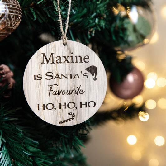 Santa’s Favourite Ho Christmas Bauble