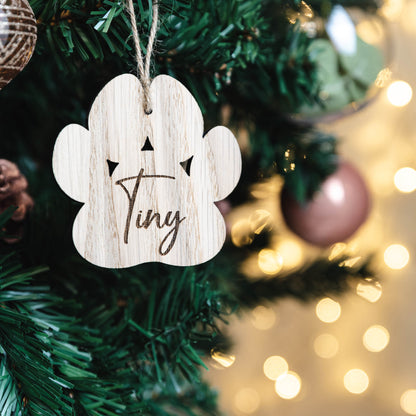 Personalised Paw Print Bauble