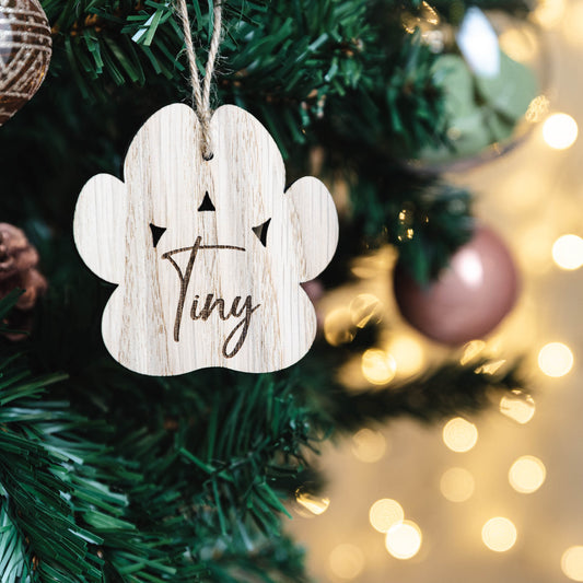 Personalised Paw Print Bauble