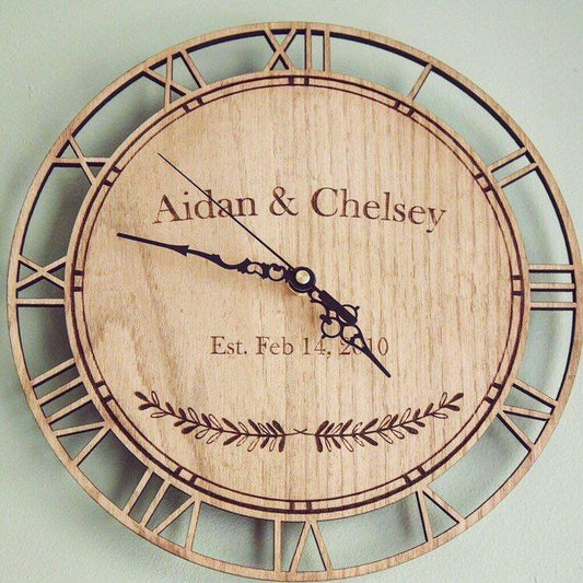 Personalised Couple Anniversary Date Clock-Maison Creations
