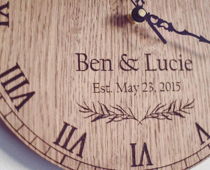 Personalised Couple Anniversary Date Clock-Maison Creations