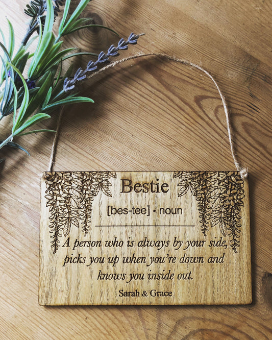 Personalised Bestie Sign
